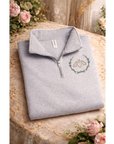 Floral Bee Crest 1/4 Zip
