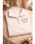 Floral Bee Crest 1/4 Zip