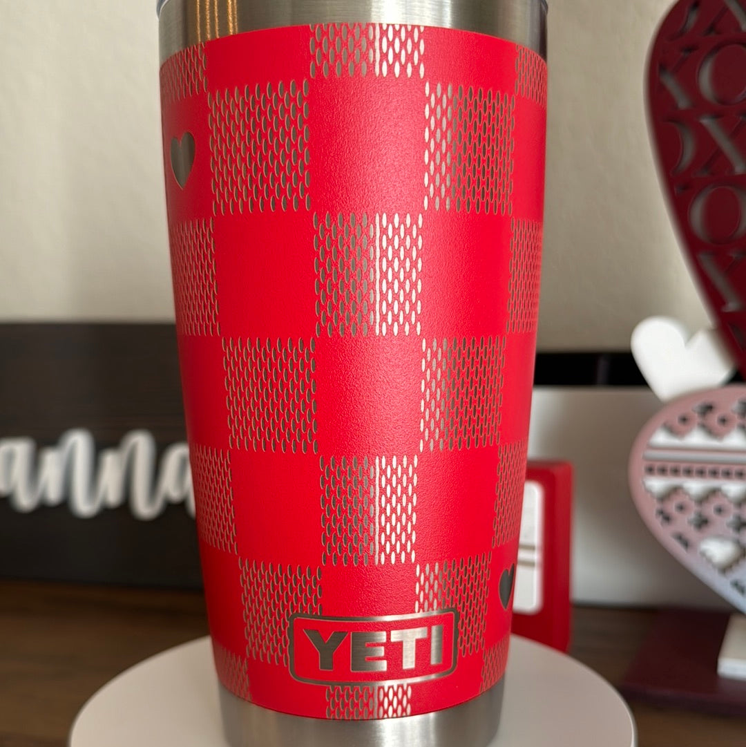 Designer Hearts Full Wrap Yeti 20oz