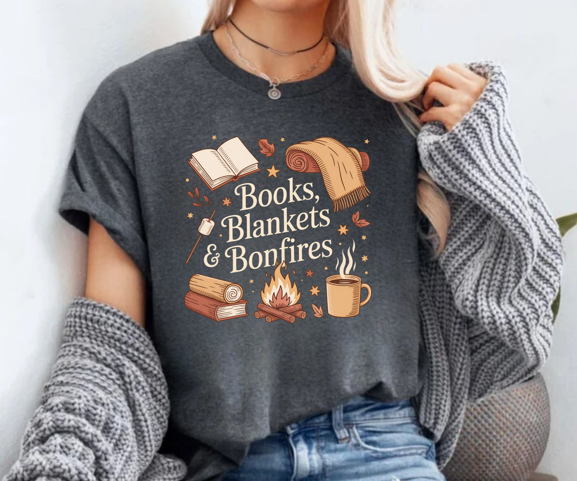 Books Blankets Bonfires Tee