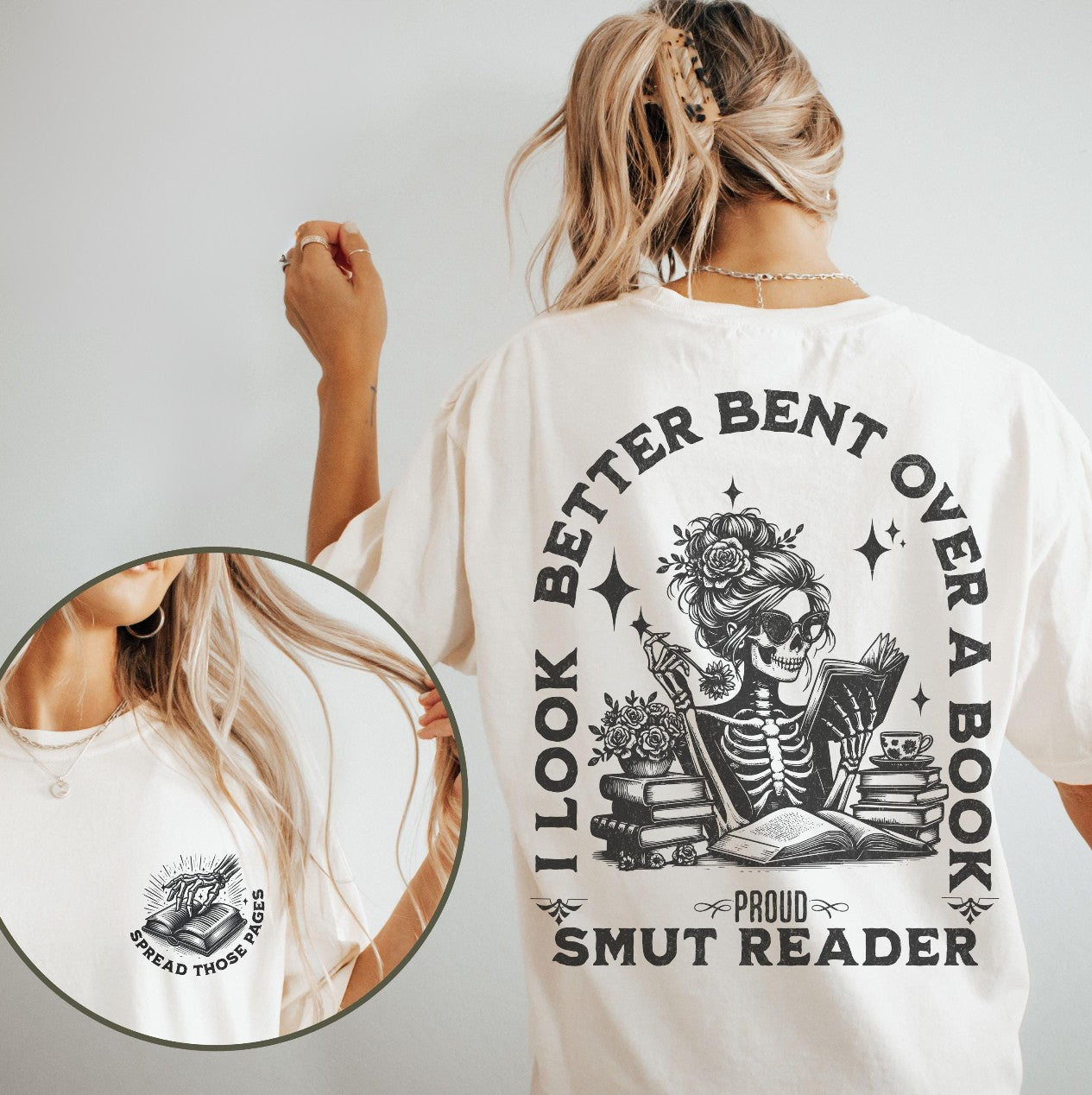 Bent Over A Book Tee
