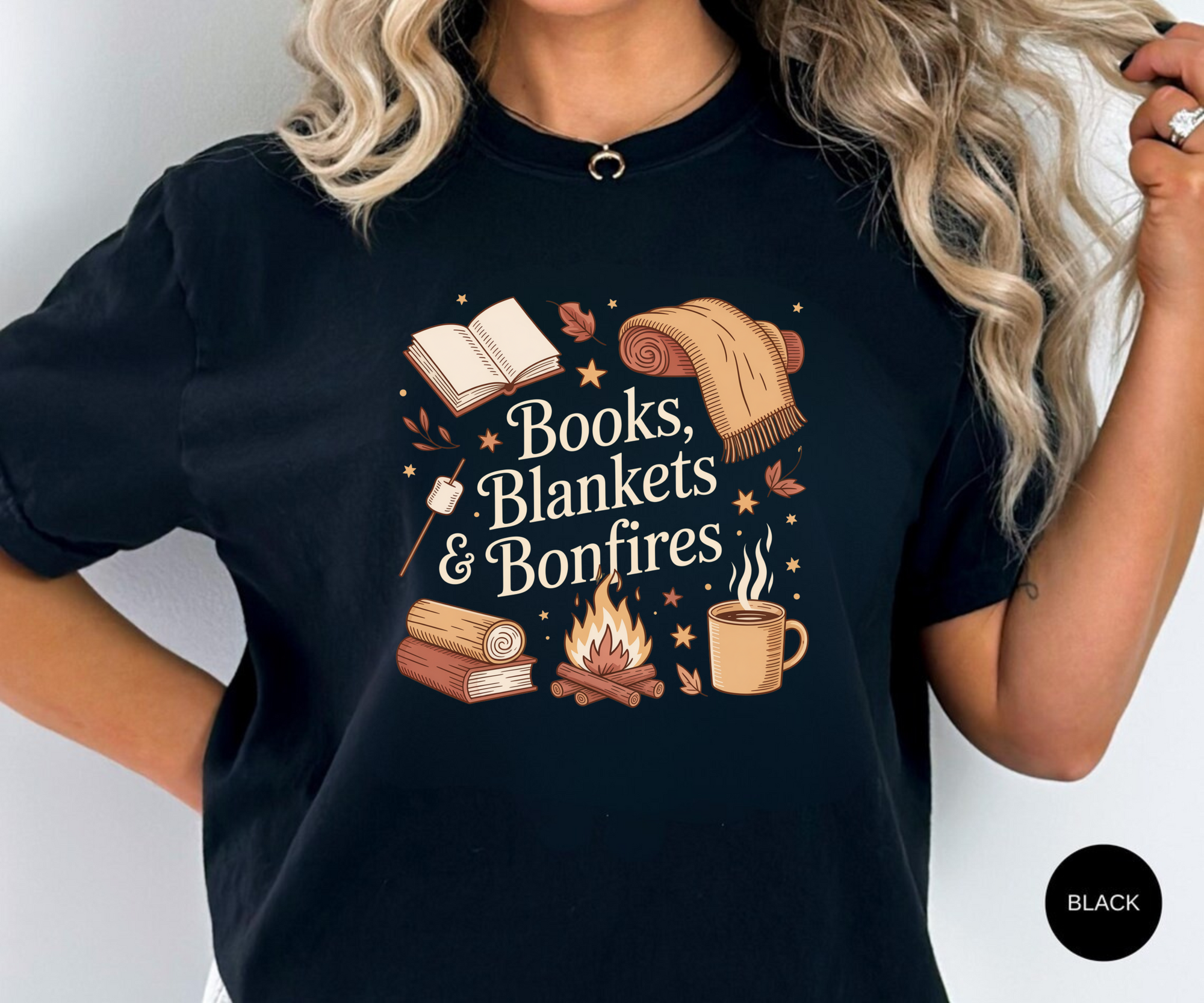 Books Blankets Bonfires Tee