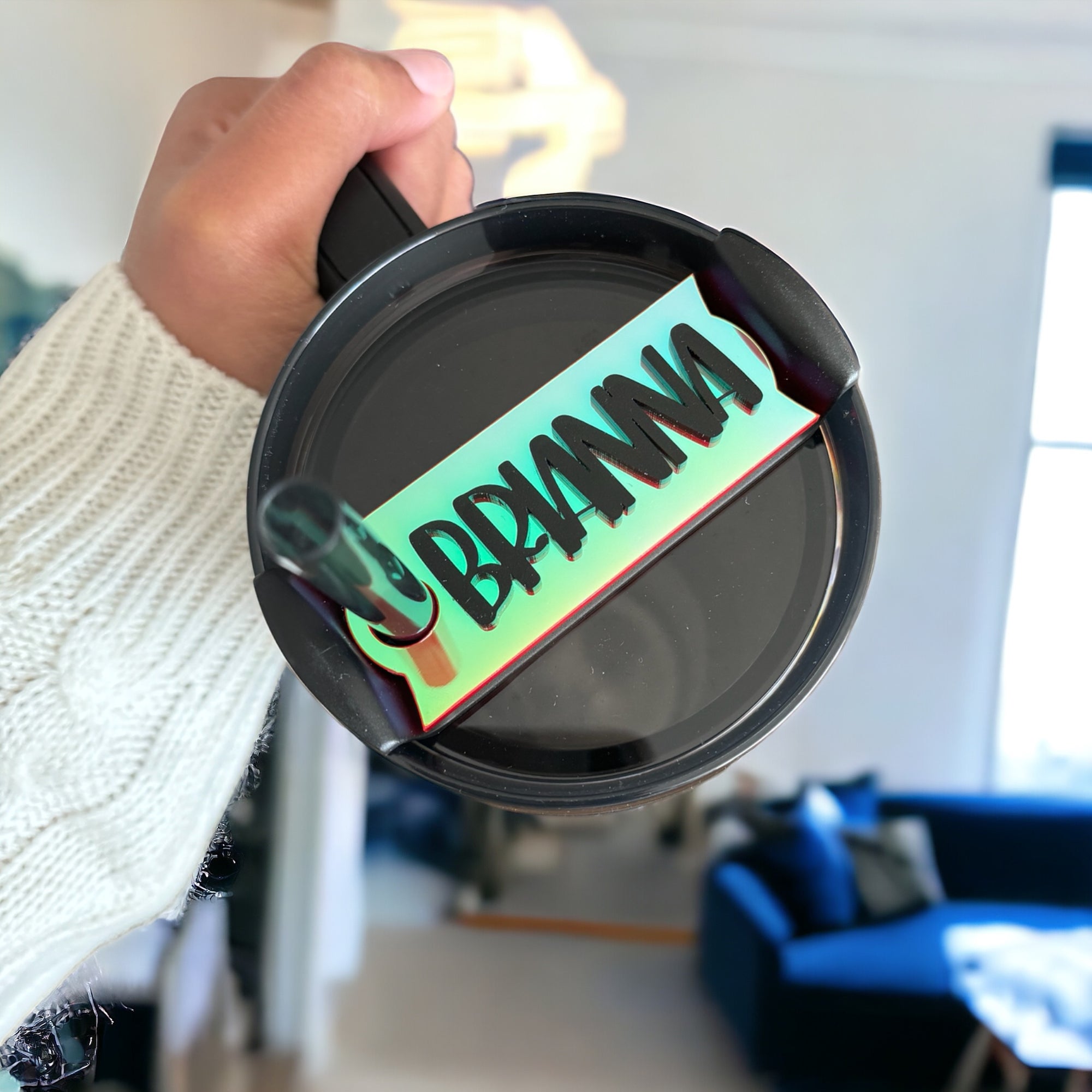 Iridescent Name Tumbler Toppers