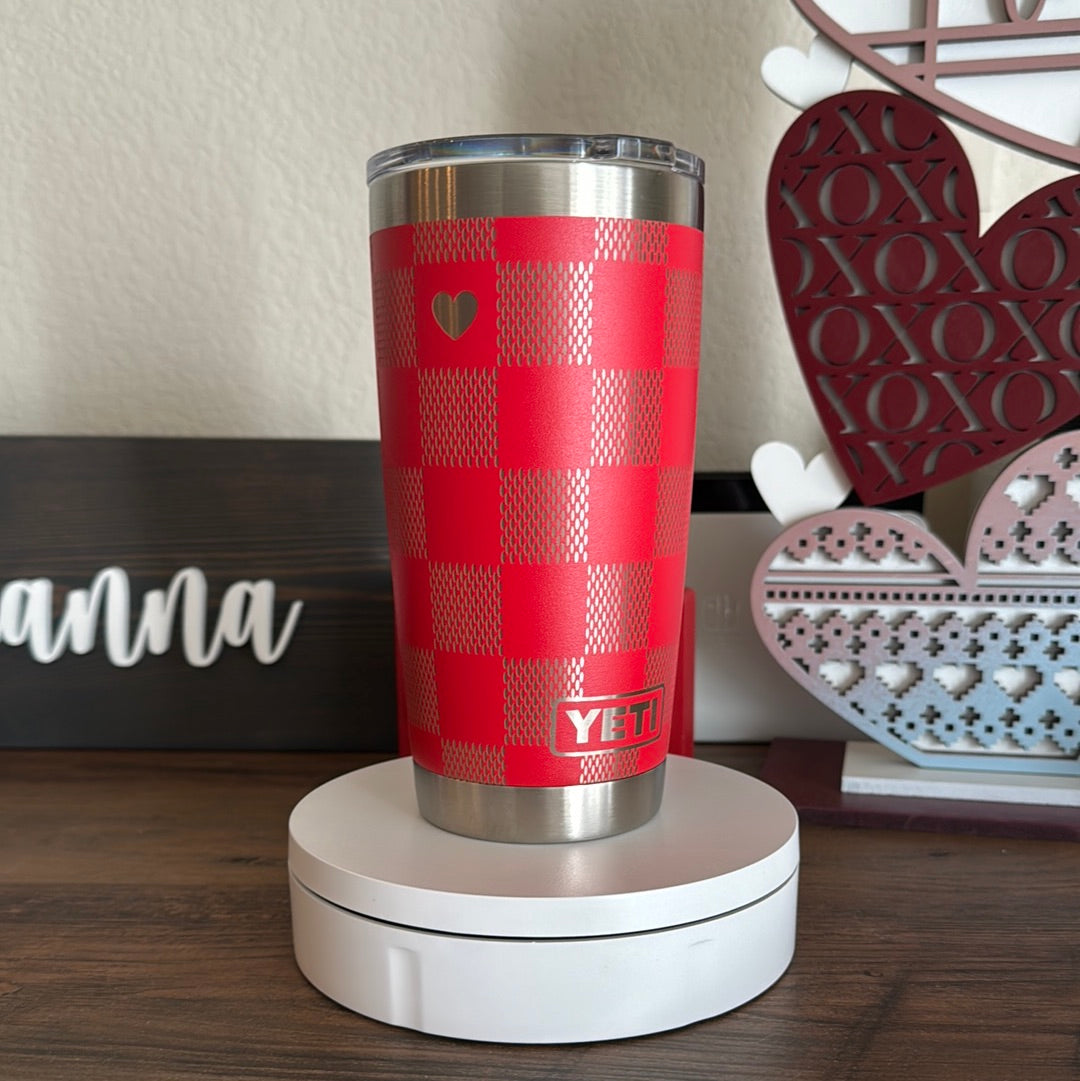 Designer Hearts Full Wrap Yeti 20oz