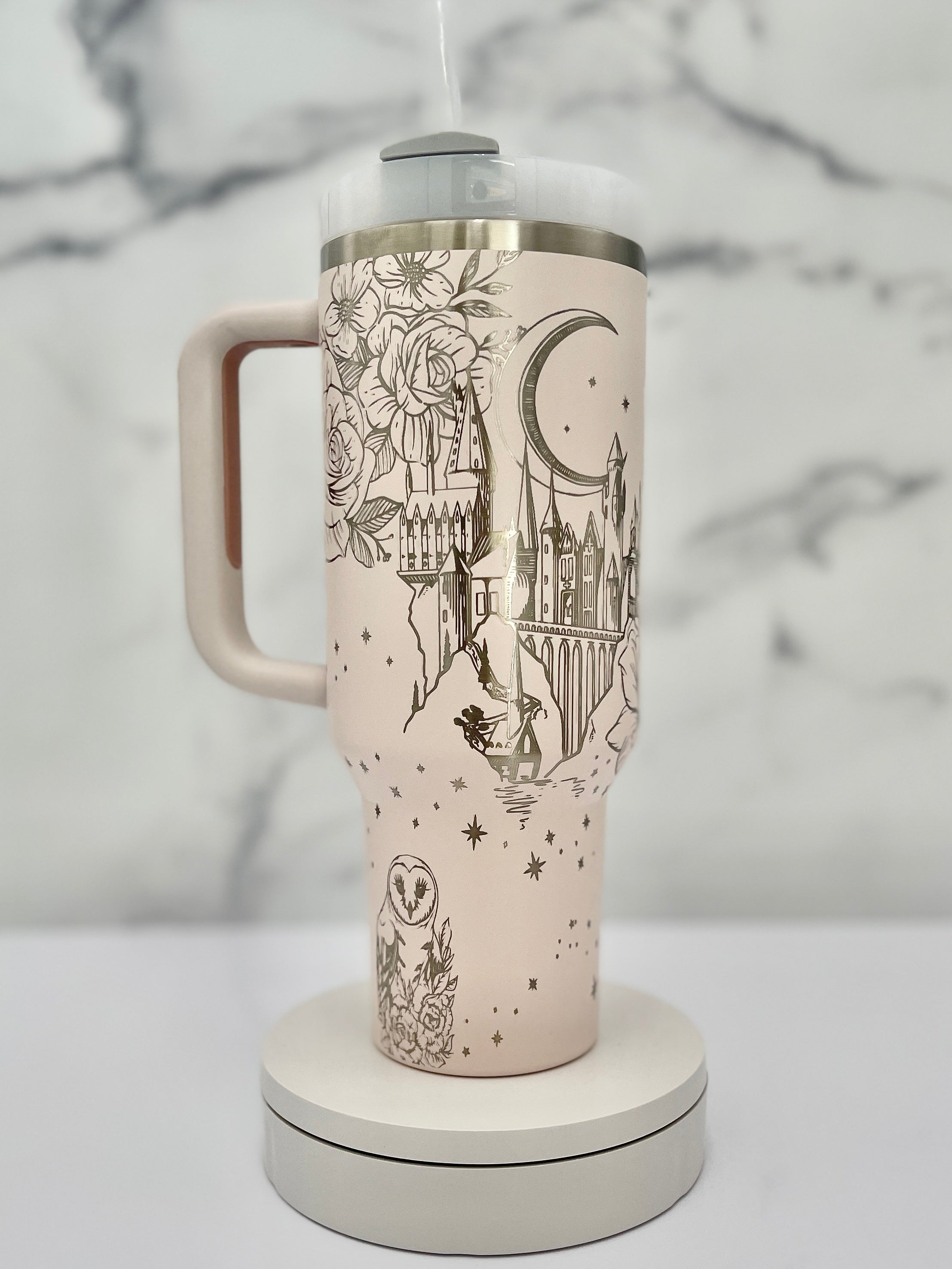 Blooming Roses Full Wrap | Engraved 30oz