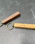 Wood Block Keychain | Bar Keychain | Personalized Keychain | Minimalist