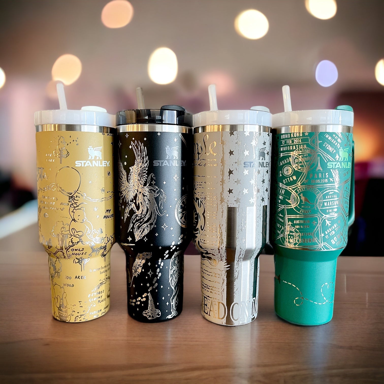 Products :: Floral Engraved Stanley Tumbler