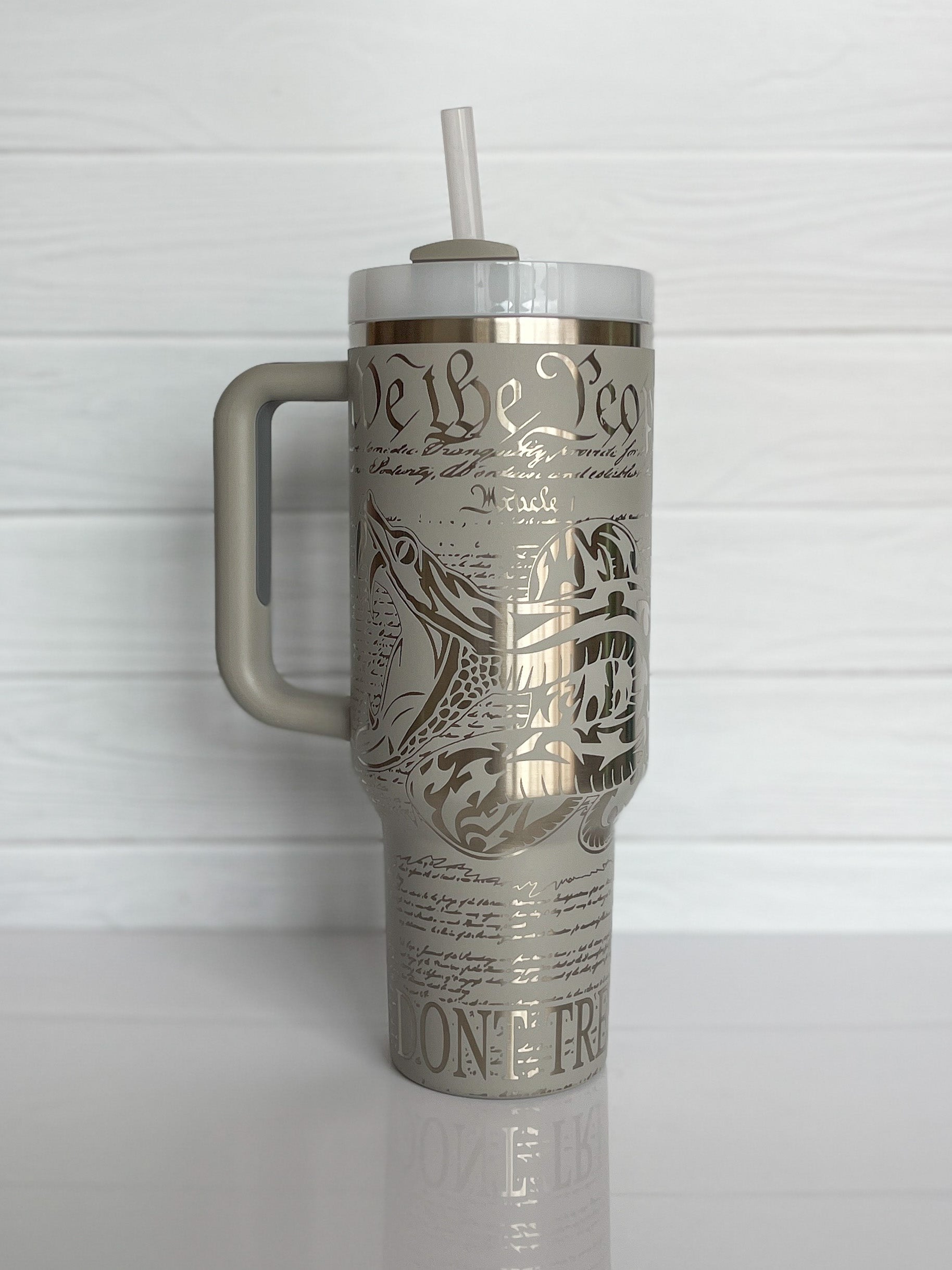 40 Oz. Customized Tumbler with Handle – We Are The Ripple