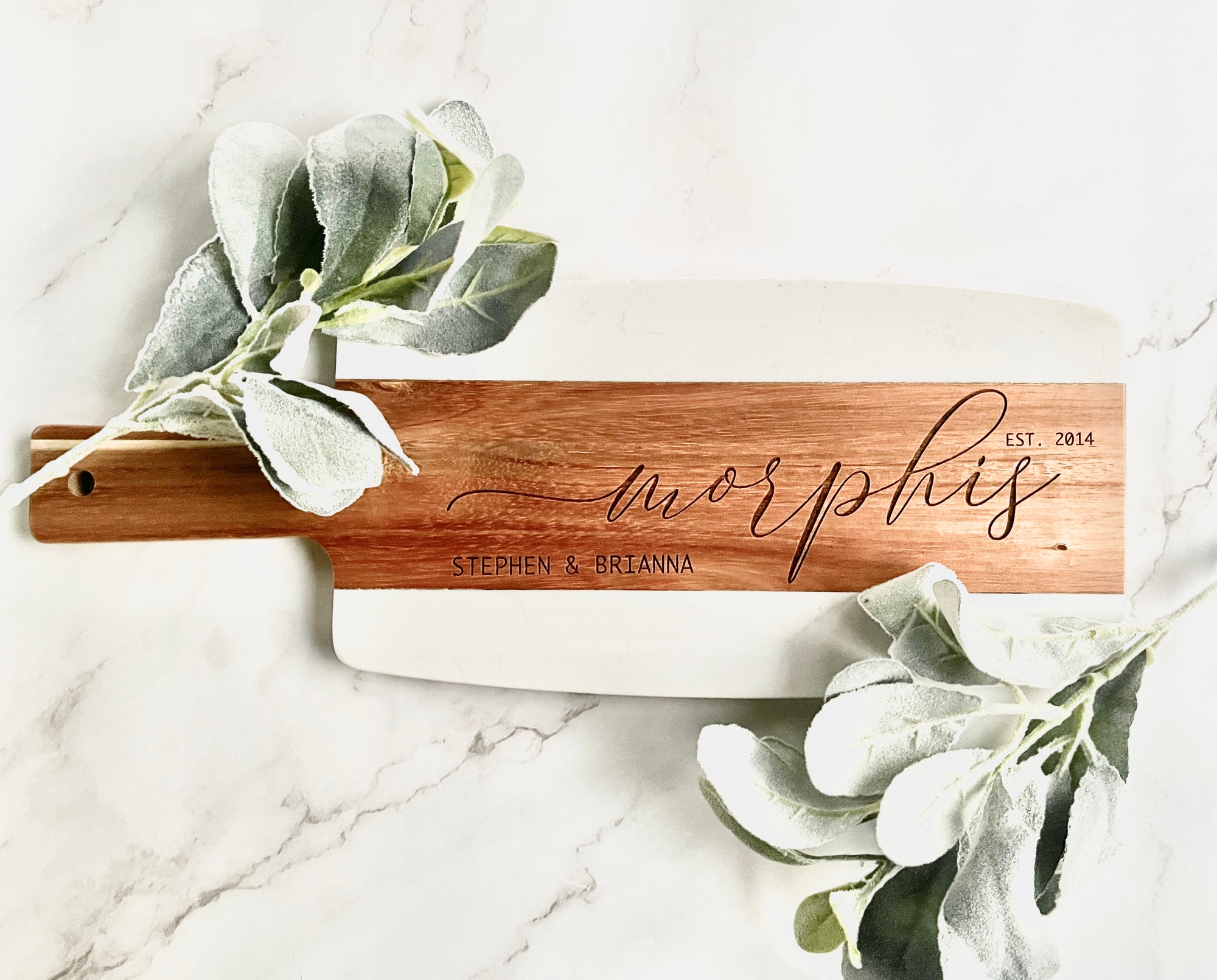 Custom Split Marble Charcuterie/Cutting Board