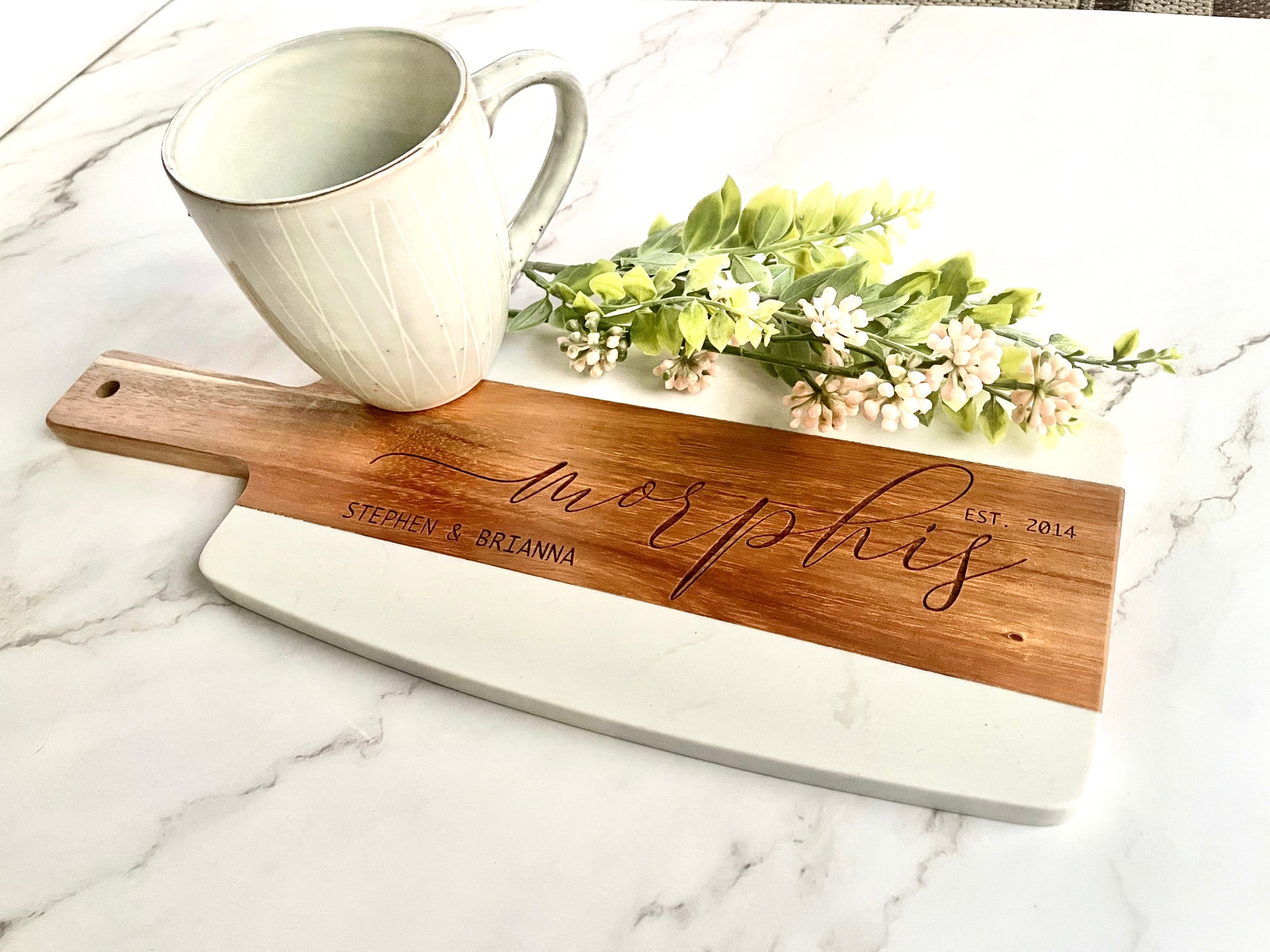 Custom Split Marble Charcuterie/Cutting Board