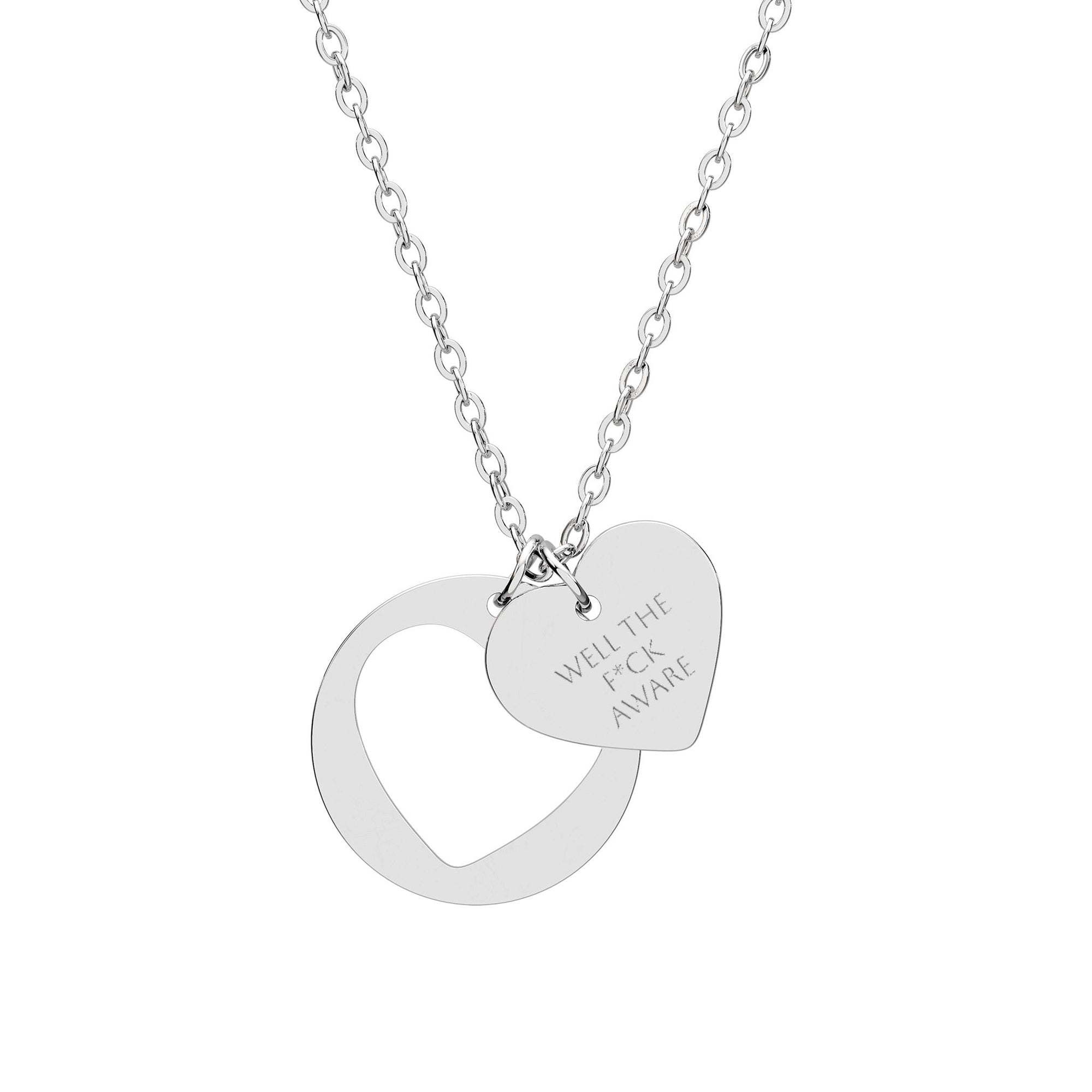 Well the F Aware Heart Cutout Necklace