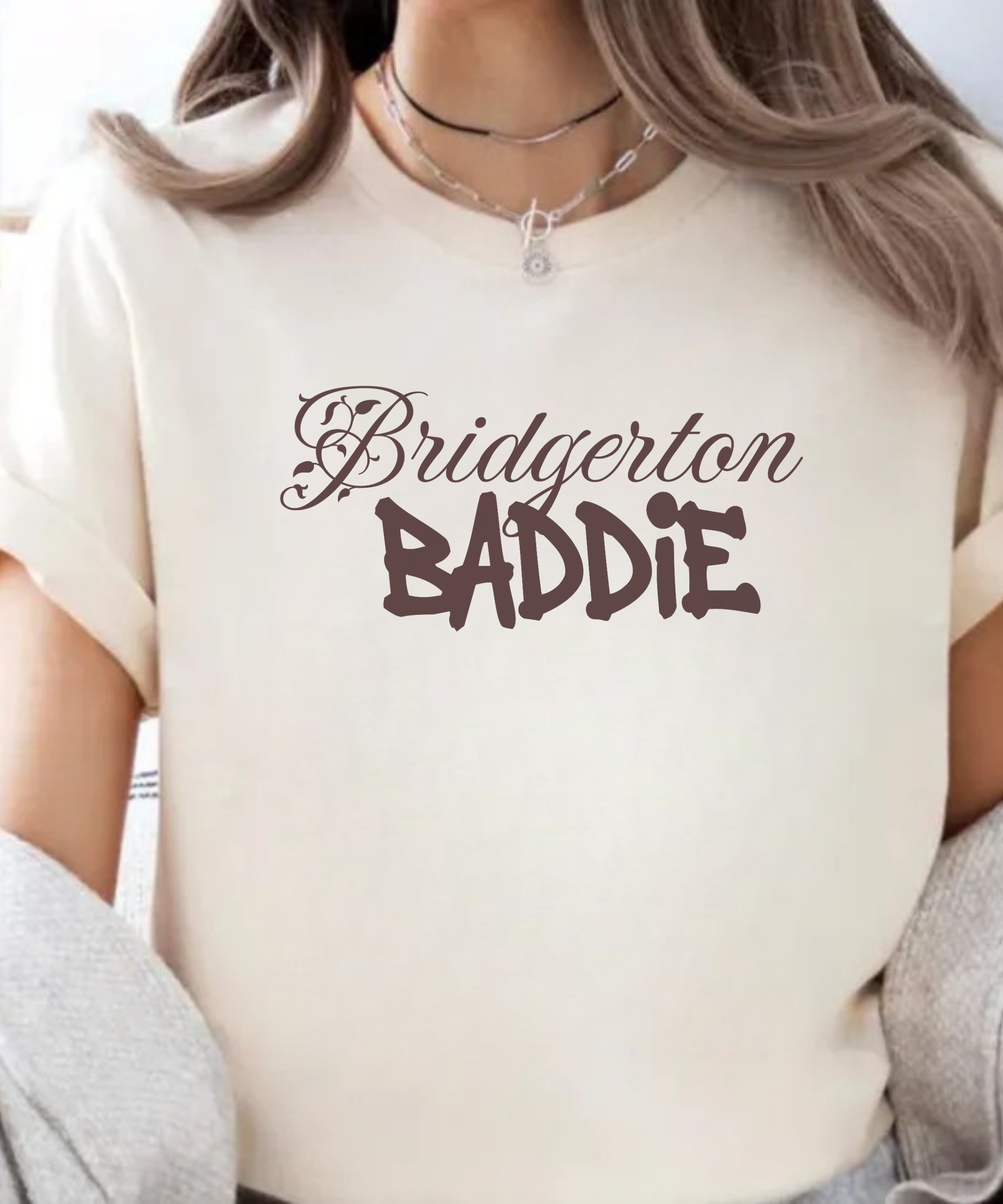 Ton Baddie Tee- Espresso Print