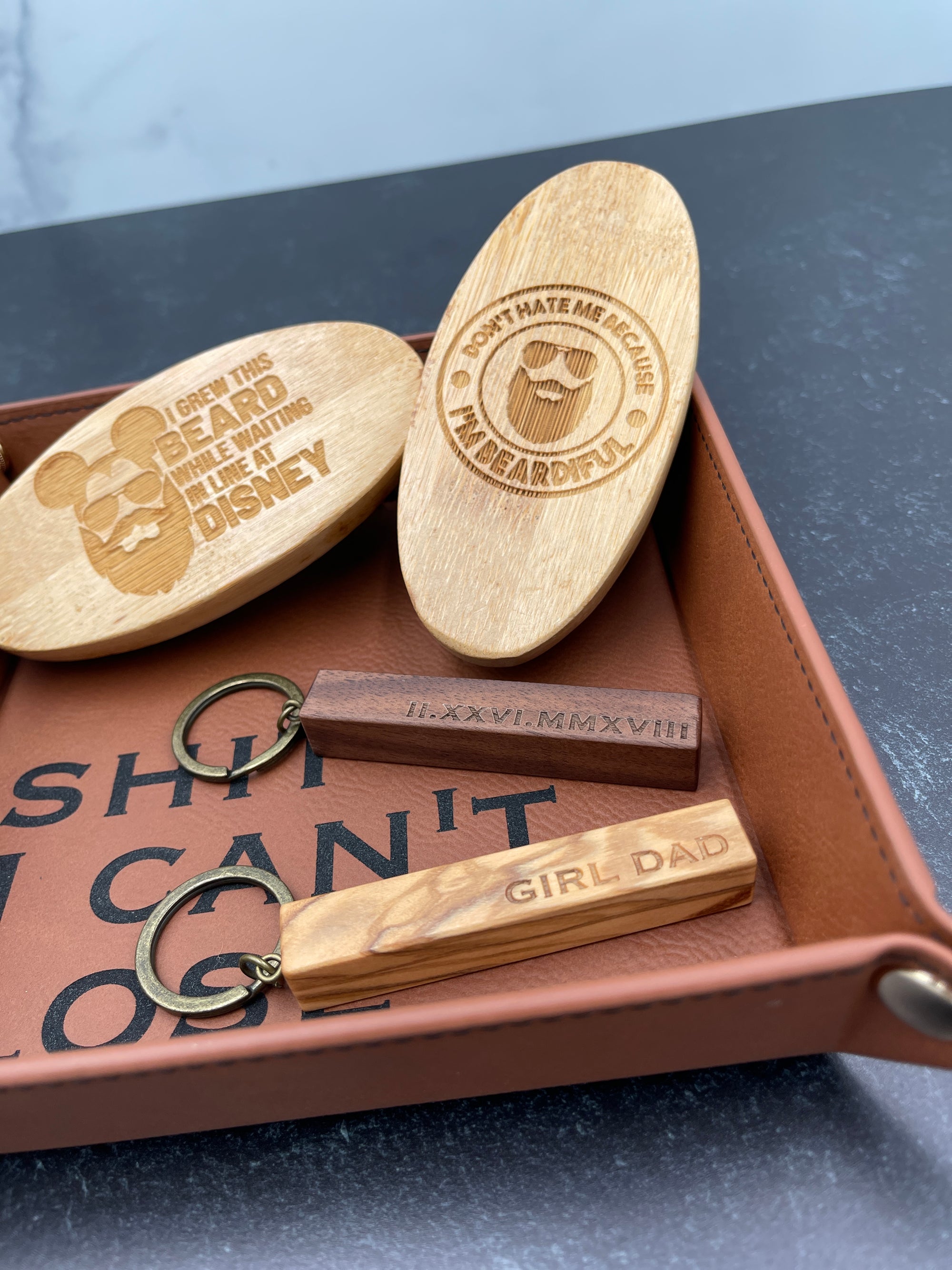 Wood Block Keychain | Bar Keychain | Personalized Keychain | Minimalist